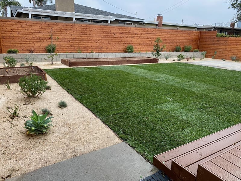 Residential landscaping installation in Torrance